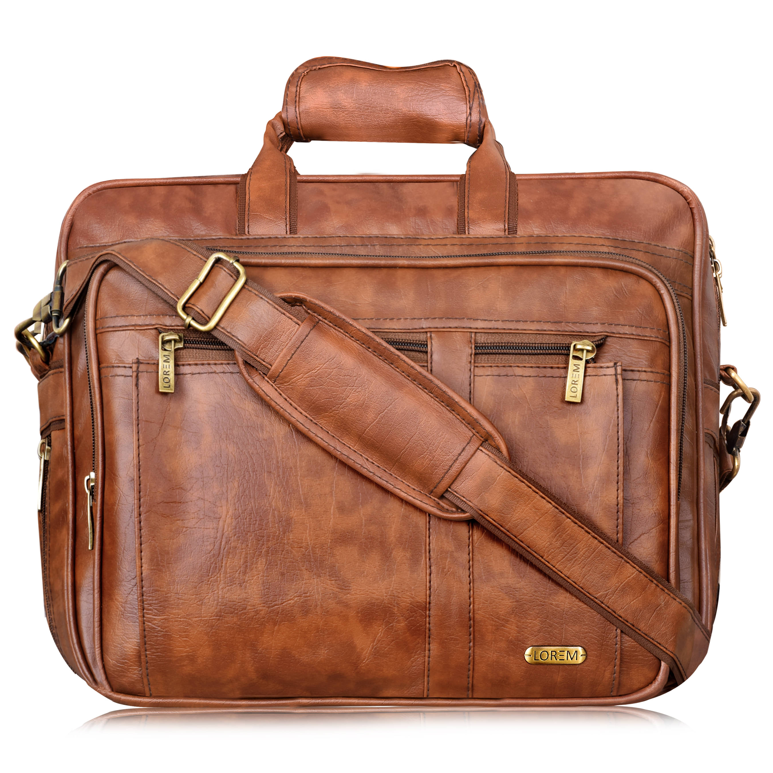     			Lorem Tan Solid Messenger Bag