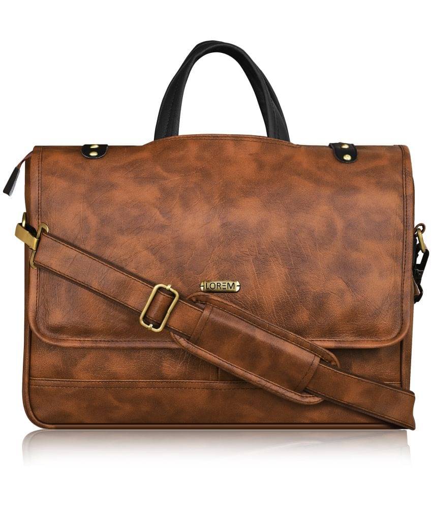     			Lorem Tan Solid Messenger Bag