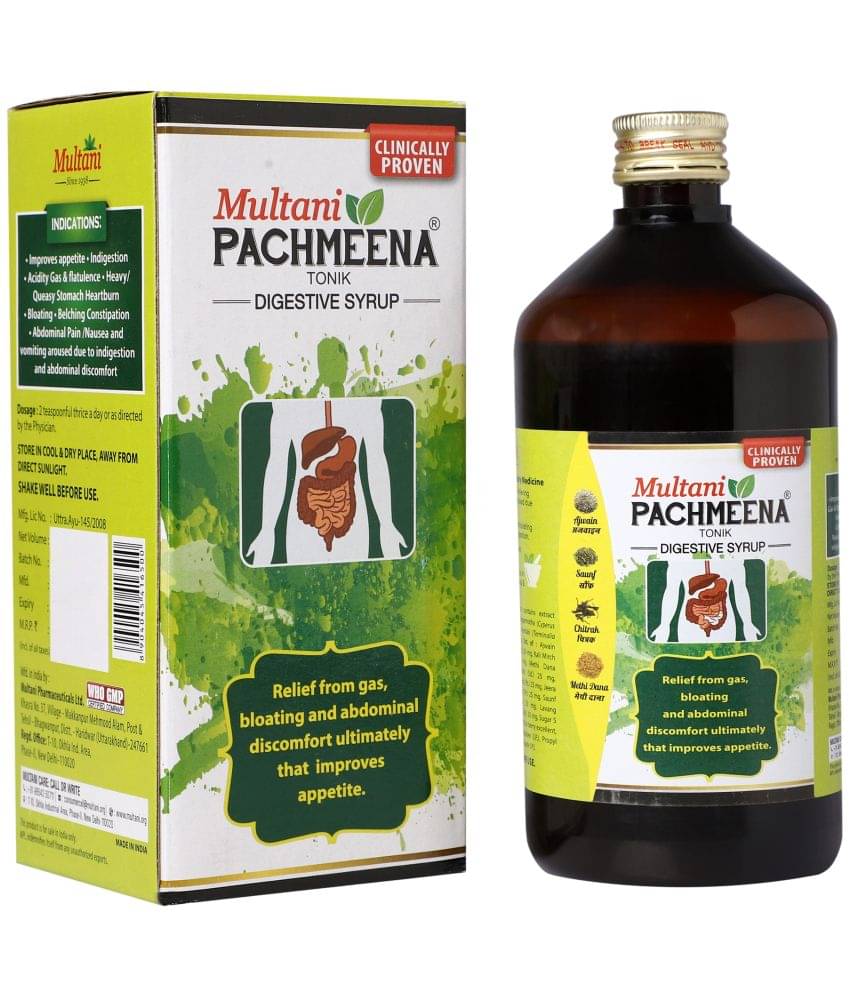     			Multani Pachmeena Digesstive syrup for Gas Bloating & Improves appetite - 450ml (Pack of 1)