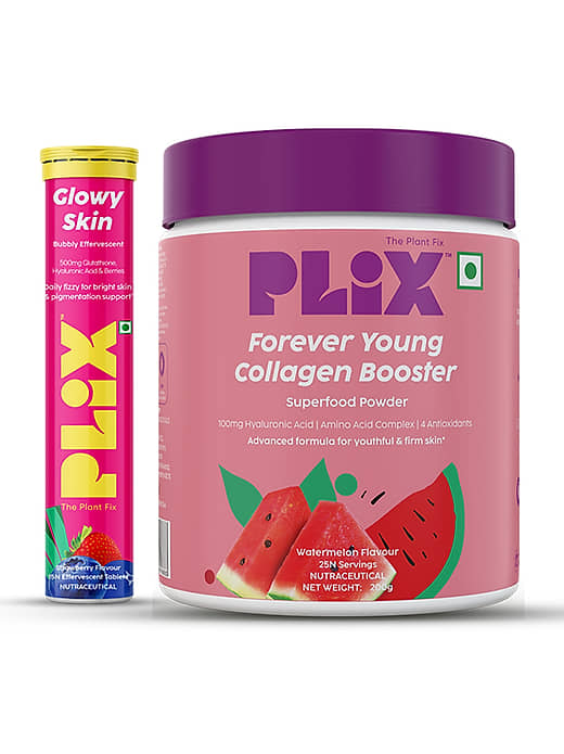 plix skin glow glutathione Buy The Plant Fix Plix Beauty Glow Combo Glutathione 15 Effervescent  Tablets & Collagen Powder (200g) (2 x 100 g) - Price ₹1329