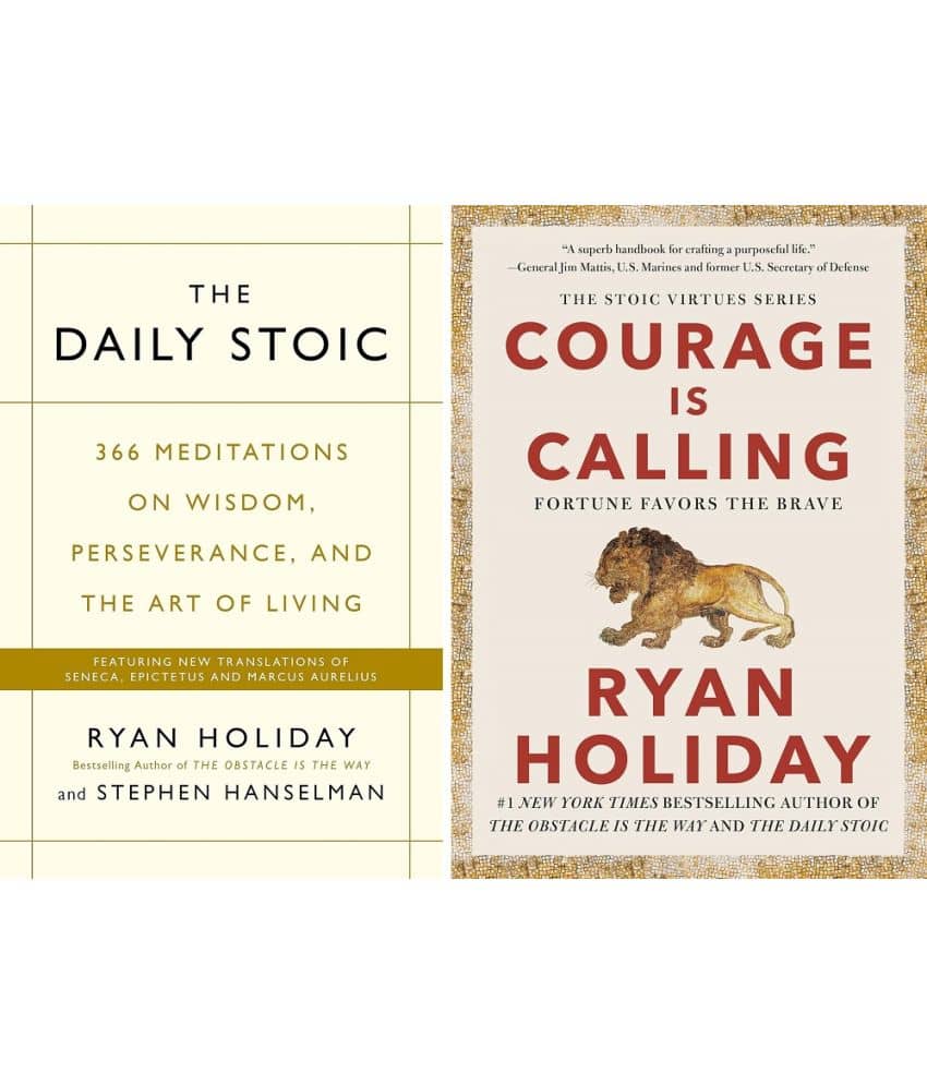 Ryan Holiday 2 Books Set: Daily Stoic and Courage Is Calling (English, Paperback)