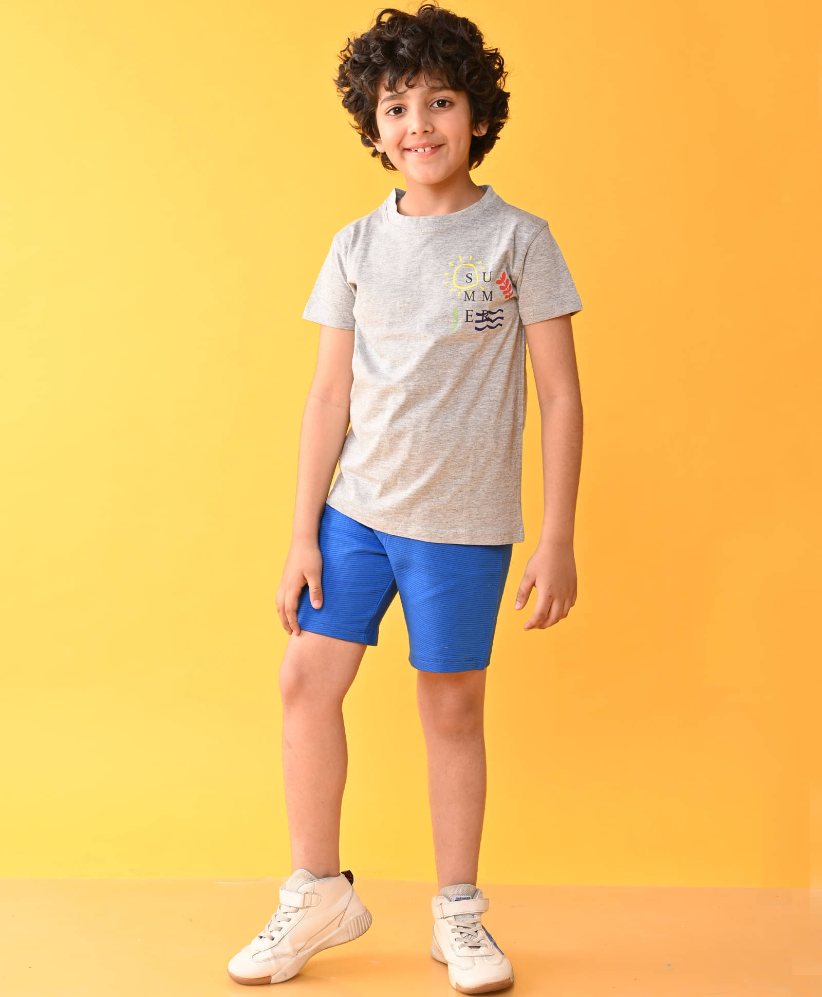 ANTHRILO Pack of 1 Boys 100% Cotton Nightsuit Set ( Grey ) ANTHRILO Pack of 1 Boys 100% Cotton Nightsuit Set ( Grey )