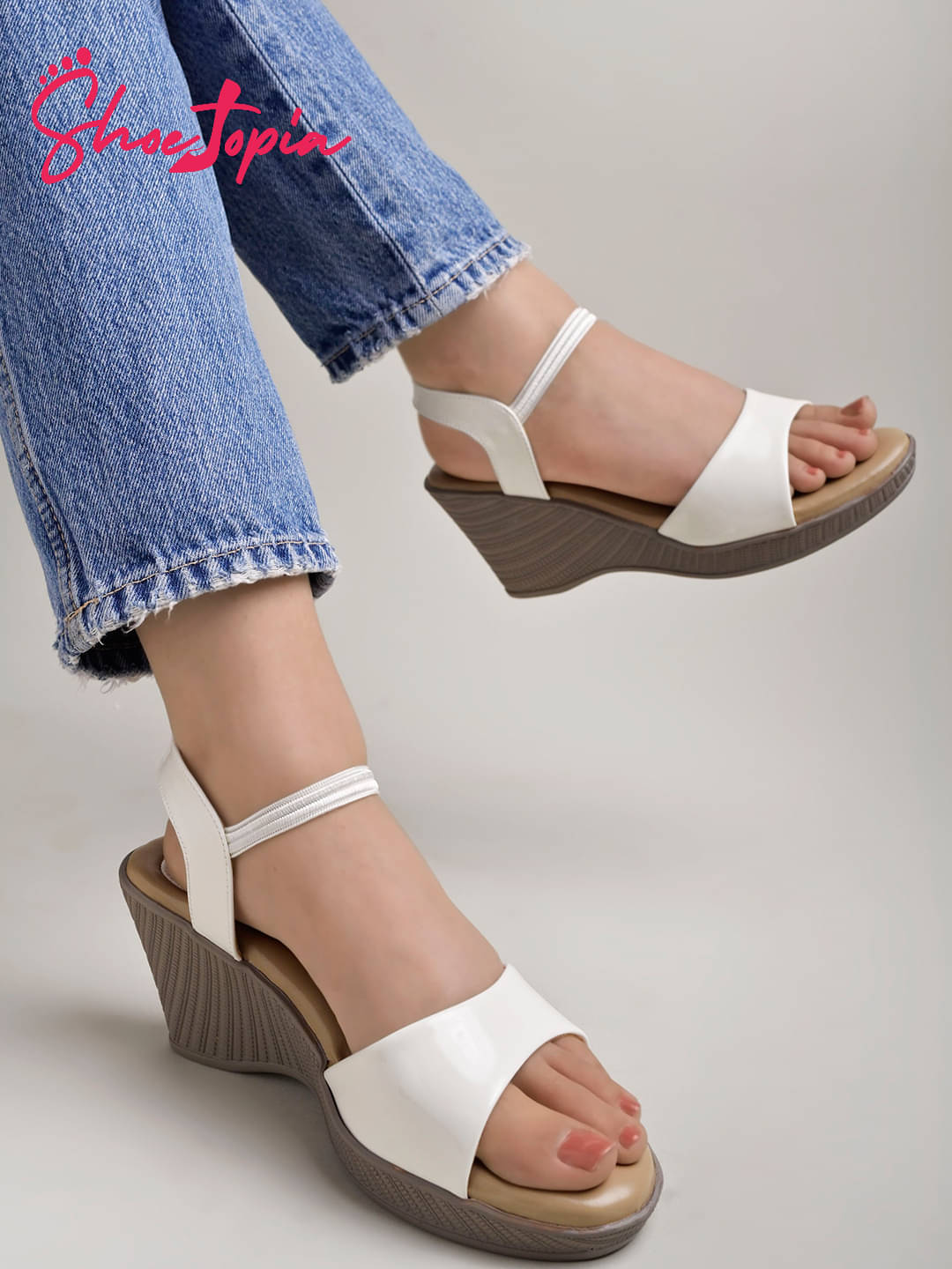     			Shoetopia White Women's Sandal Heels