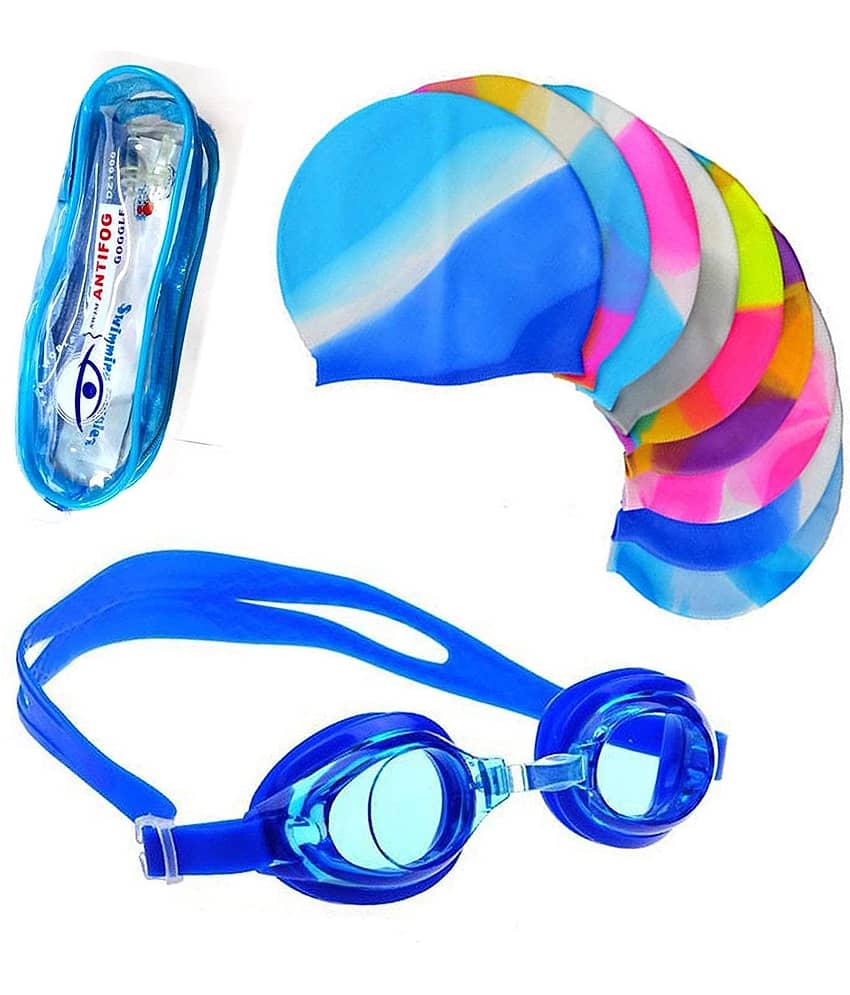 Swimming Set(Swim Combo, Cap, Google, Earplug) |Swim Cap Goggle | Kids Swim Combo Set | Pool Party Swim Pool Party Swimming Ring - Sports and Fitness Equipment | Buy online on ZillyBuy