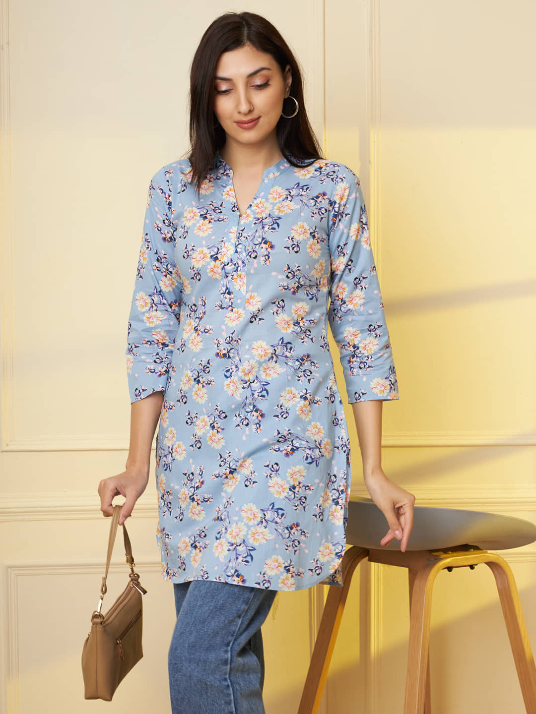 Cotton Short Kurti For Women (Pack of 1) - Kurtis, Tunics | Buy online on ZillyBuy