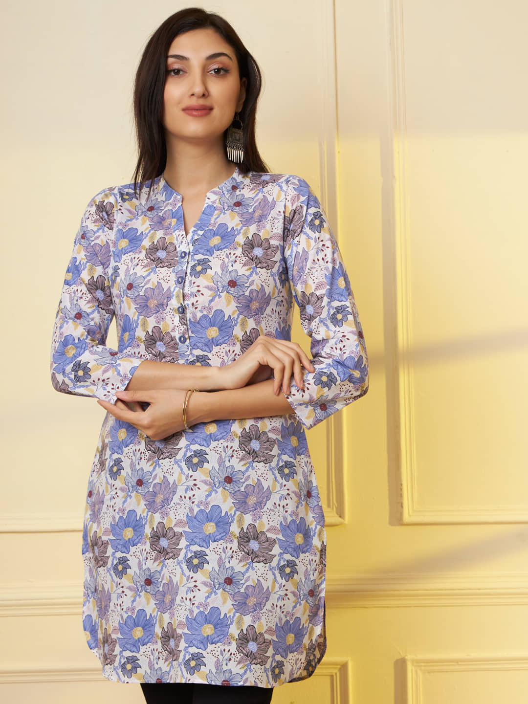 Cotton Short Kurti For Women (Pack of 1) - Kurtis, Tunics | Buy online on ZillyBuy