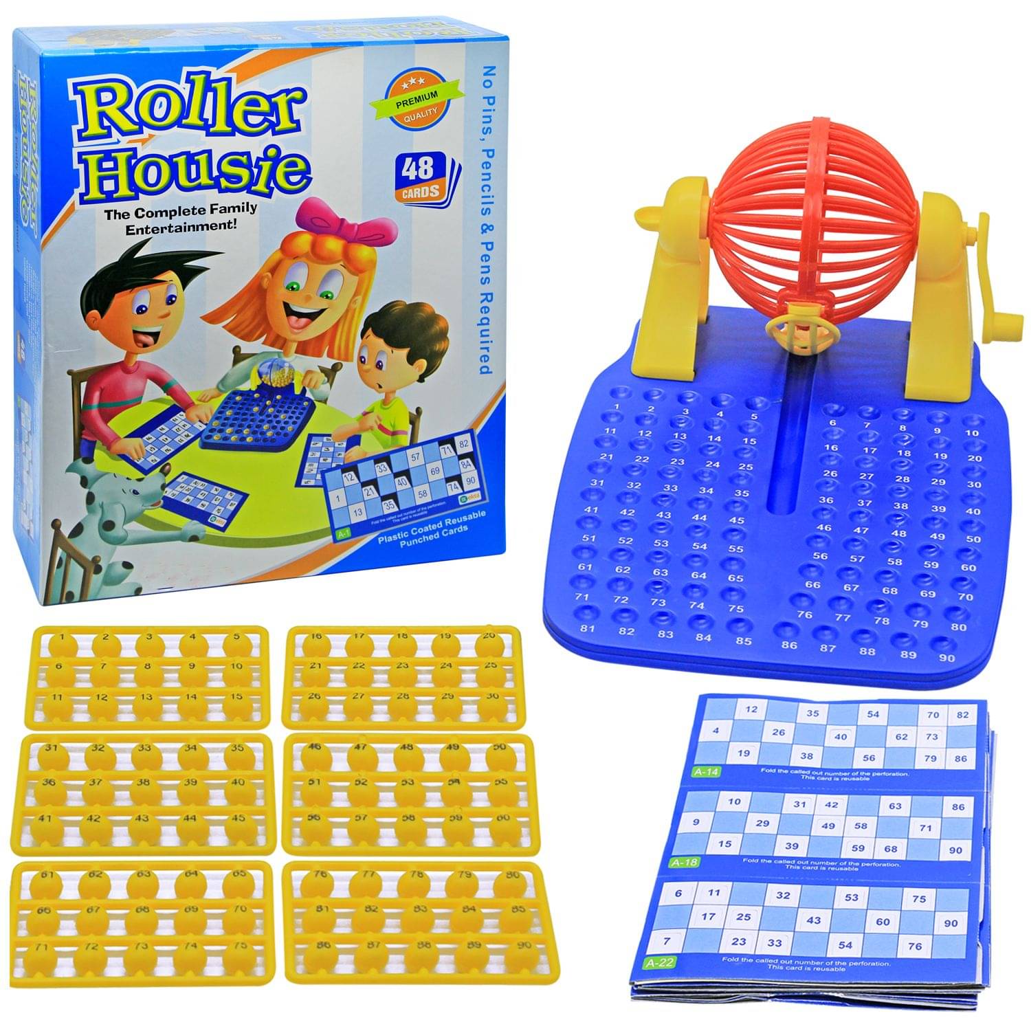     			Toy Cloud Roller Housie Board Game with 48 Reusable Cards | Complete Family Entertainer