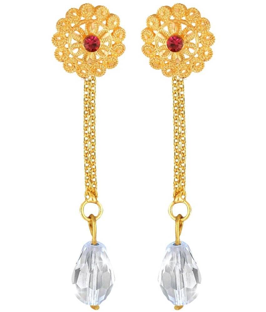     			VIVASTRI Golden Drop Earrings ( Pack of 2 )