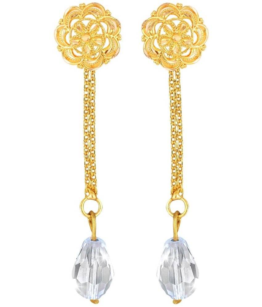     			VIVASTRI Golden Drop Earrings ( Pack of 2 )