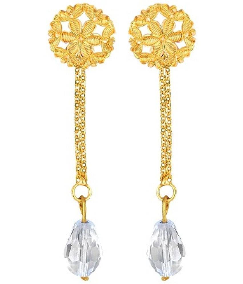     			VIVASTRI Golden Drop Earrings ( Pack of 2 )