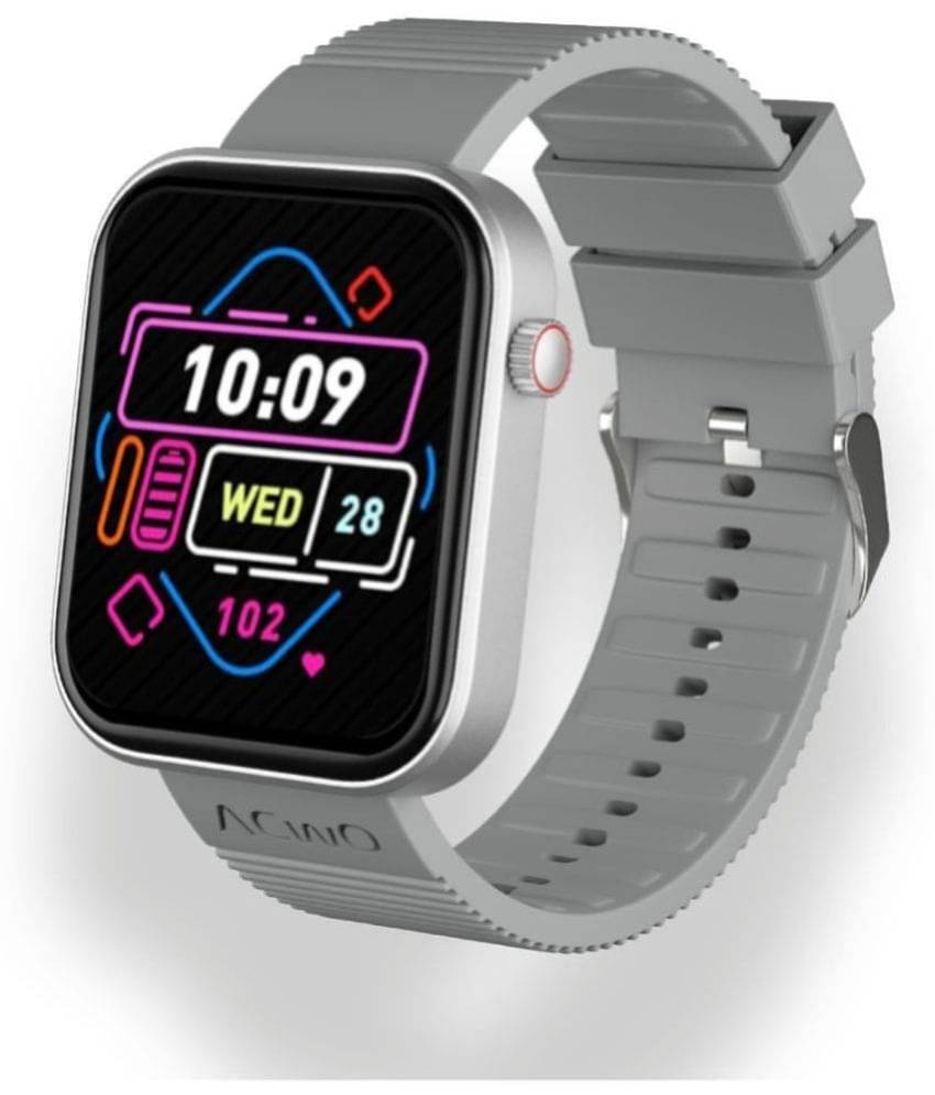     			ACwO FwIT SX 1.96" HD Display, 1W Inbuilt Speaker, Crystal Clear Calling Experience, 120+ Sports Mode,Voice Assistant(Icy Silver)