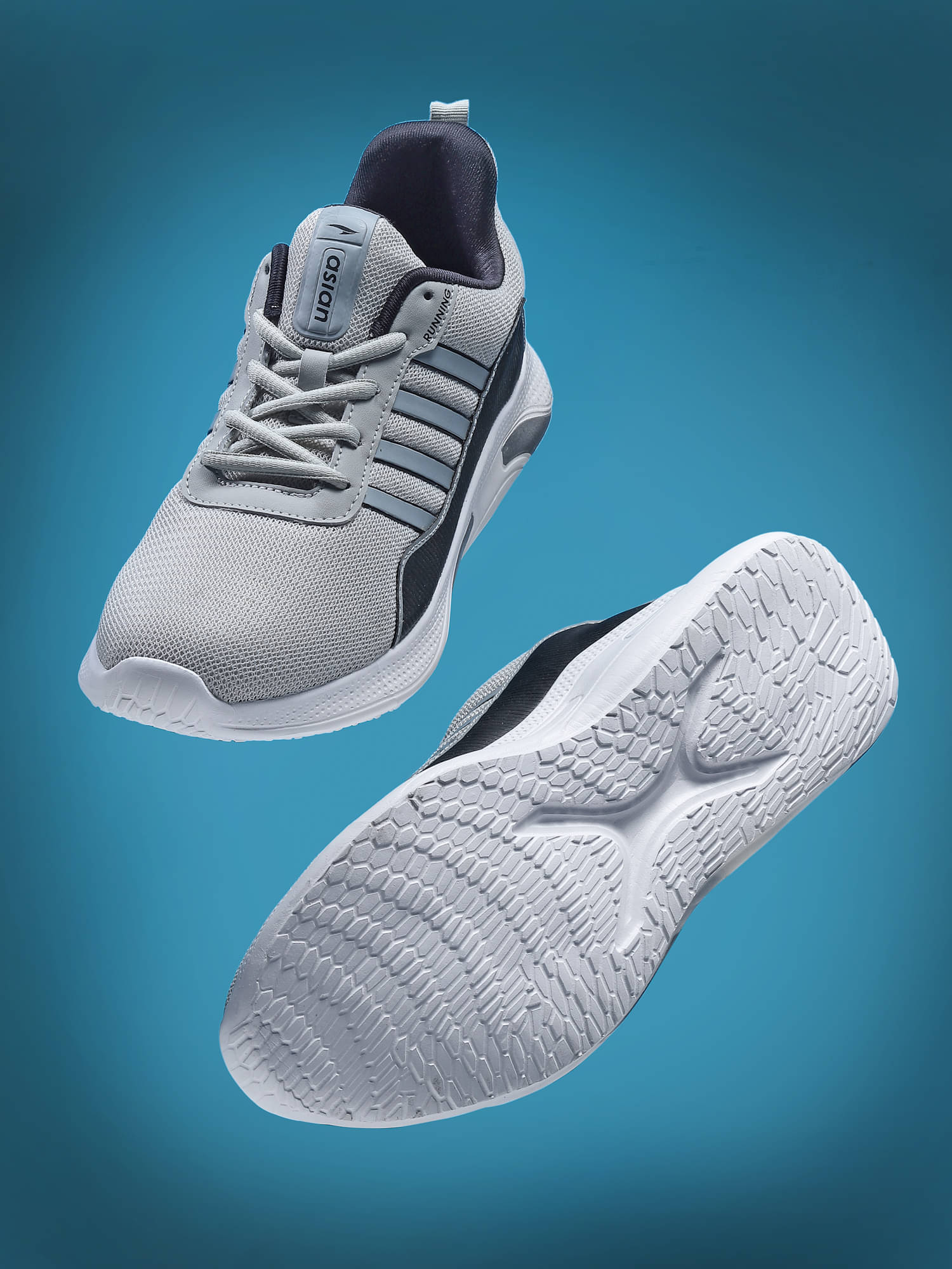     			ASIAN BATTLE-08 Gray Men's Sports Running Shoes