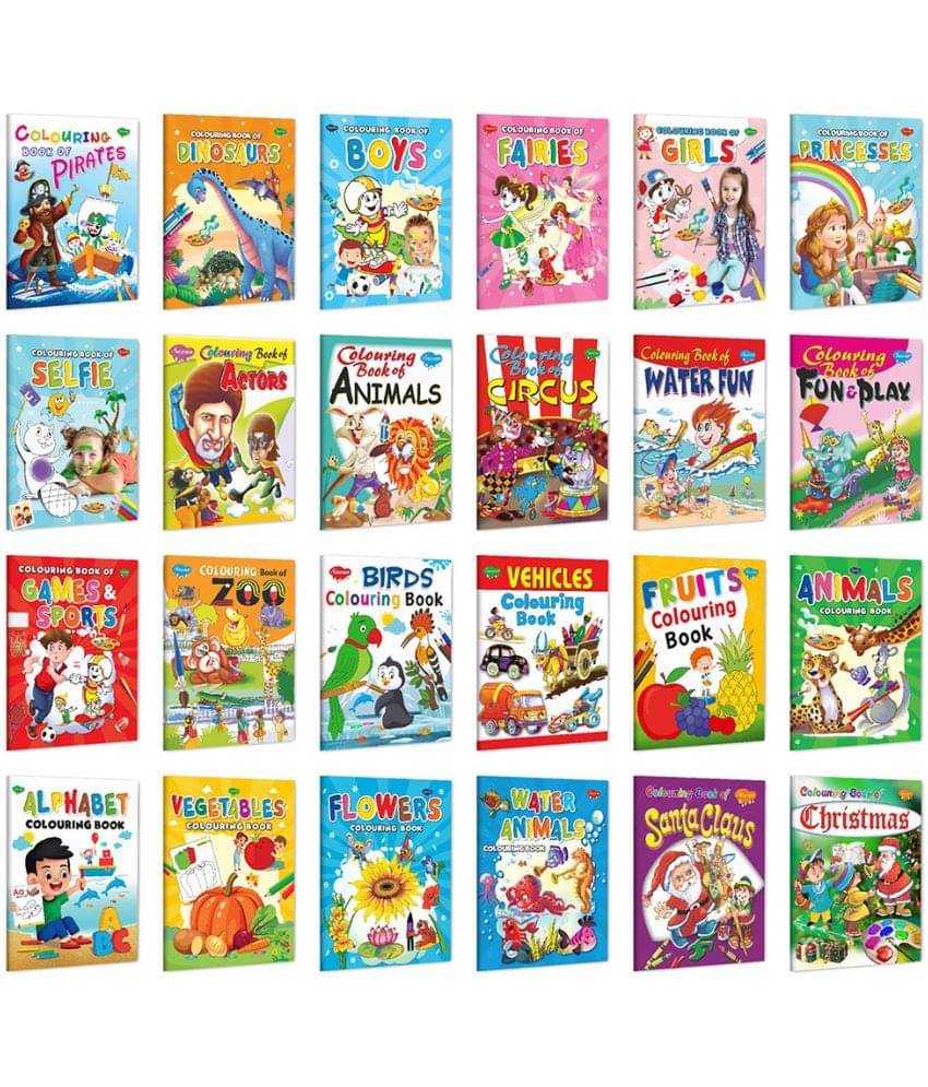 All In One Colouring Books For Children In Big Size | Pack of 24 Books All In One Colouring Books For Children In Big Size | Pack of 24 Books