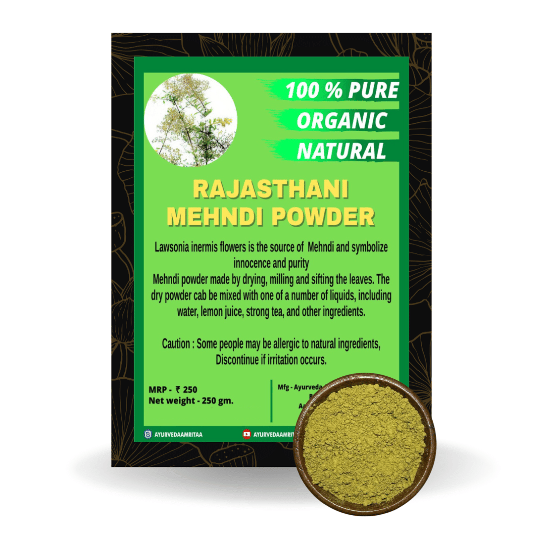 Ayurveda Amrita Mehndi Powder For Hair Organic Henna 250 g Ayurveda Amrita Mehndi Powder For Hair Organic Henna 250 g