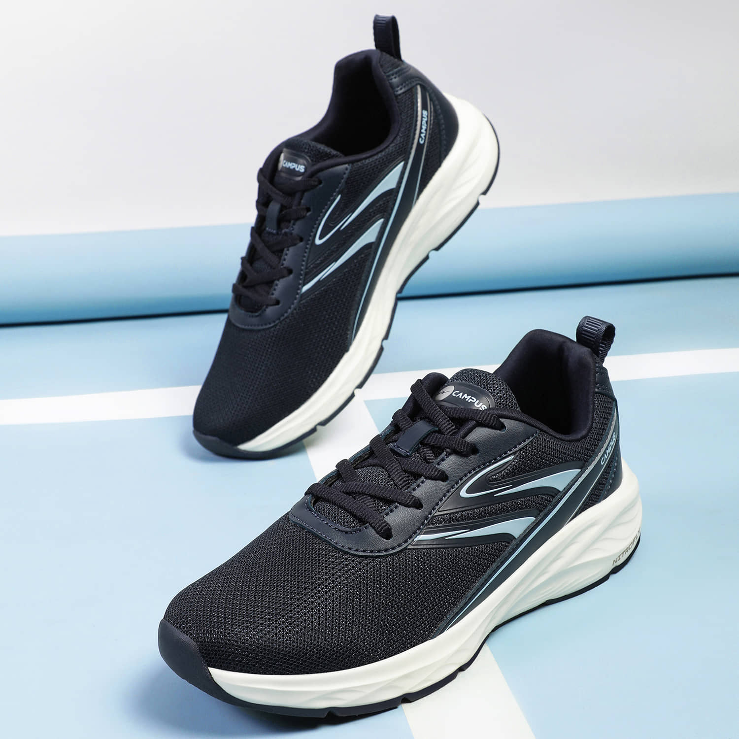 Campus CONOR White Men's Sports Running Shoes - Sports Shoes | Buy online on ZillyBuy