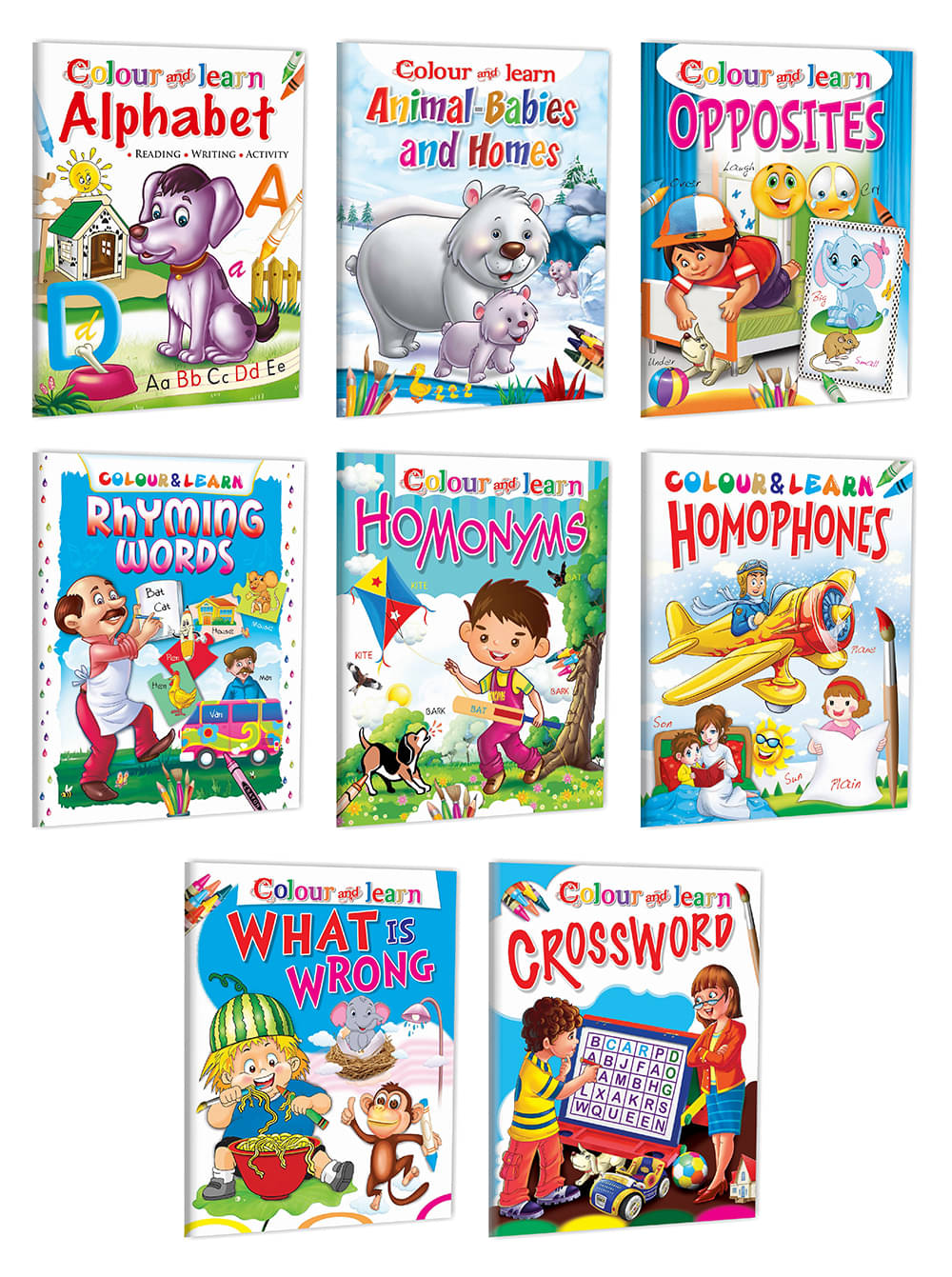 Colour And Learn Complete Combo Of Colouring Books | Pack of 8 Books Colour And Learn Complete Combo Of Colouring Books | Pack of 8 Books