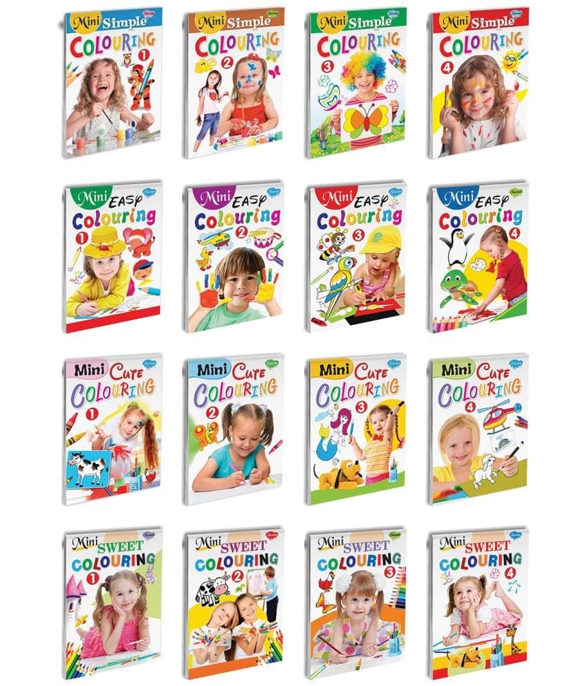 Complete Mini Colouring Books Combo | Pack of 16 Books Complete Mini Colouring Books Combo | Pack of 16 Books