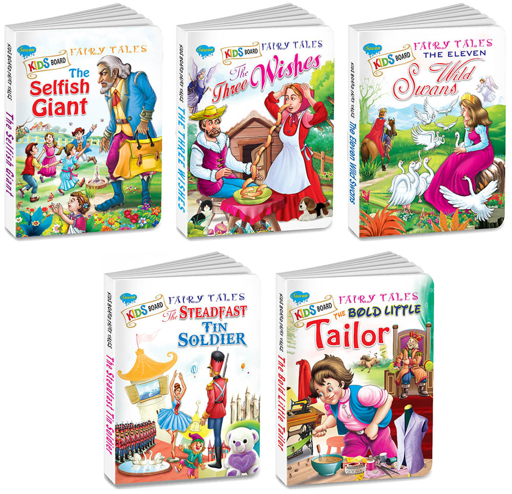 Fancy Story Board book Series | Pack of 5 Books (v2)  | Super jumbo combo for collecters and library Kids Board Fairy Tales books
