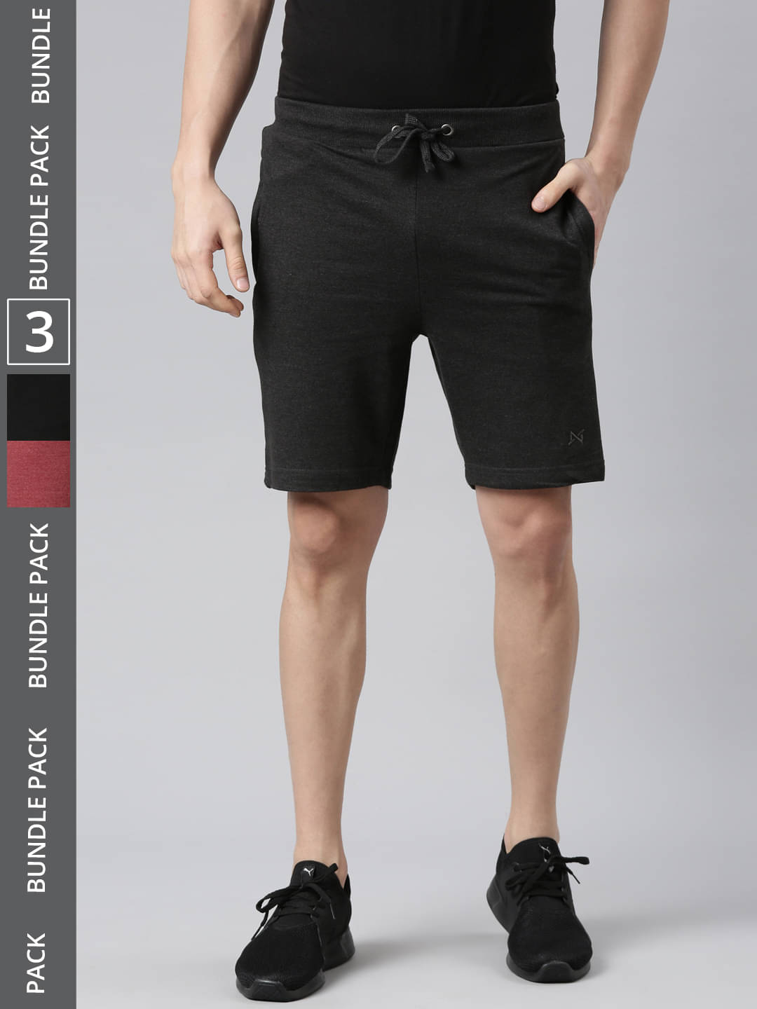     			Force NXT Multi Cotton Blend Men's Shorts ( Pack of 3 )