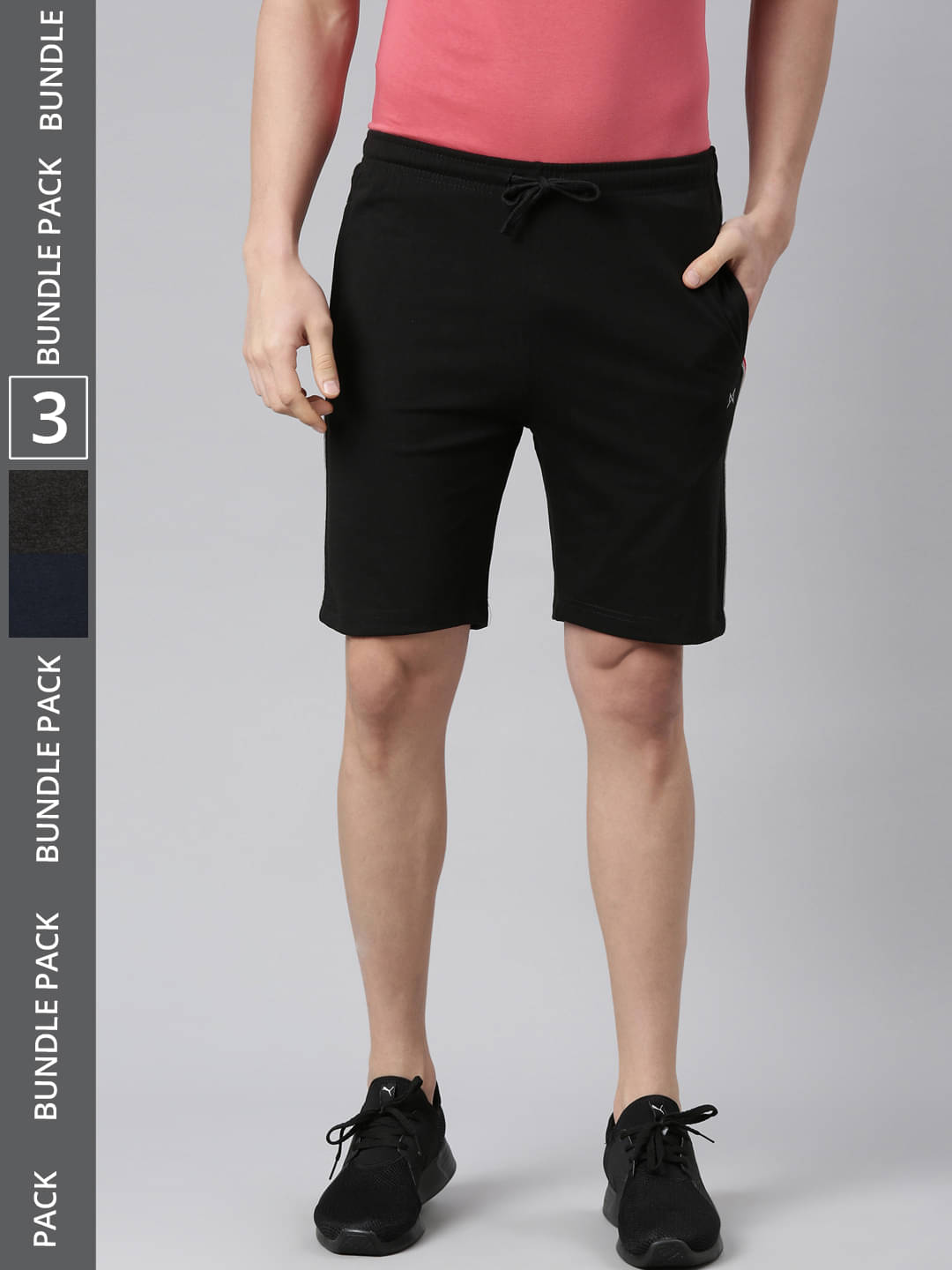     			Force NXT Multi Cotton Blend Men's Shorts ( Pack of 3 )