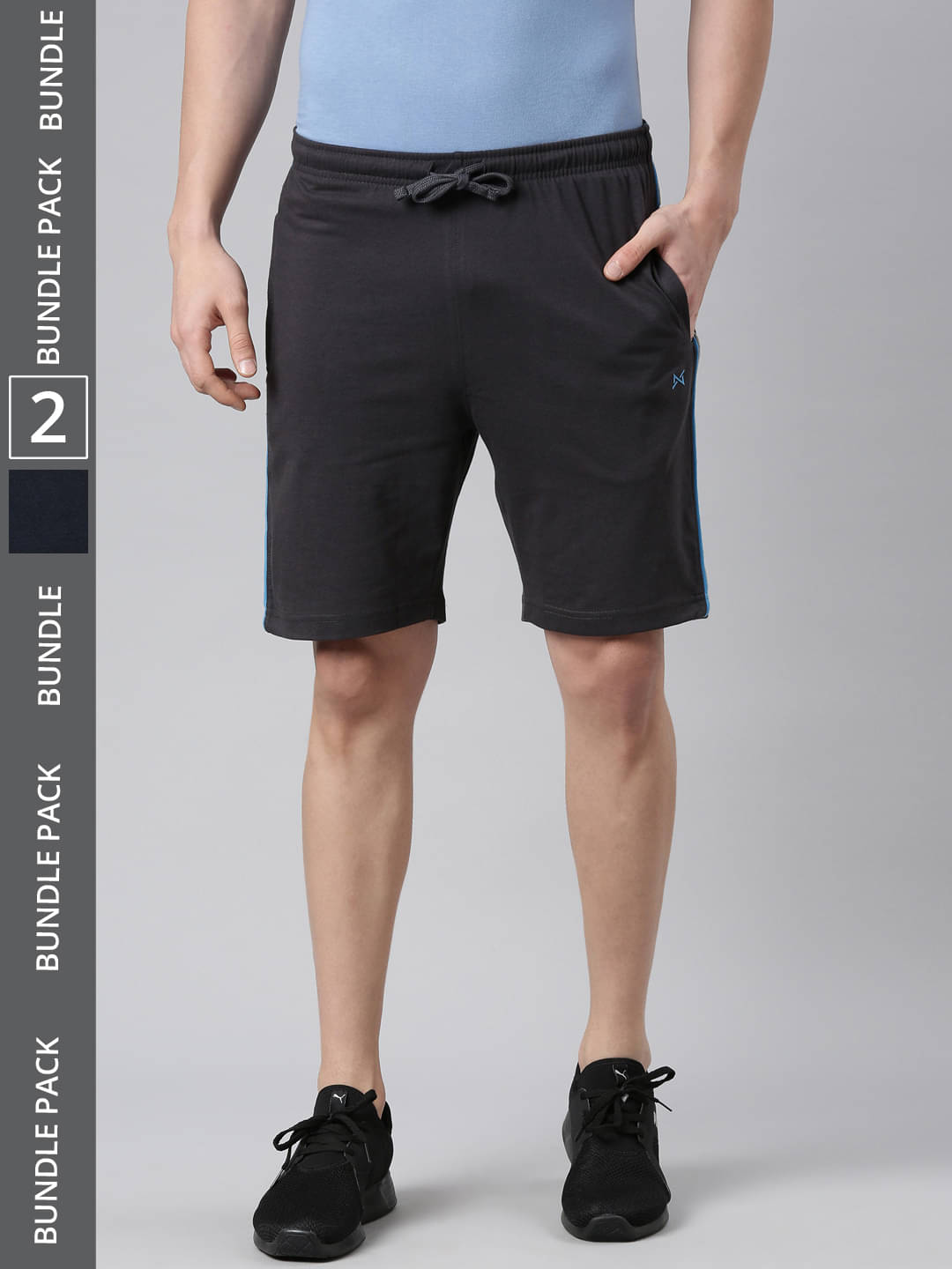     			Force NXT Multi Cotton Blend Men's Shorts ( Pack of 2 )
