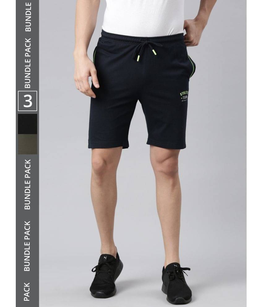     			Force NXT Multi Cotton Blend Men's Shorts ( Pack of 3 )