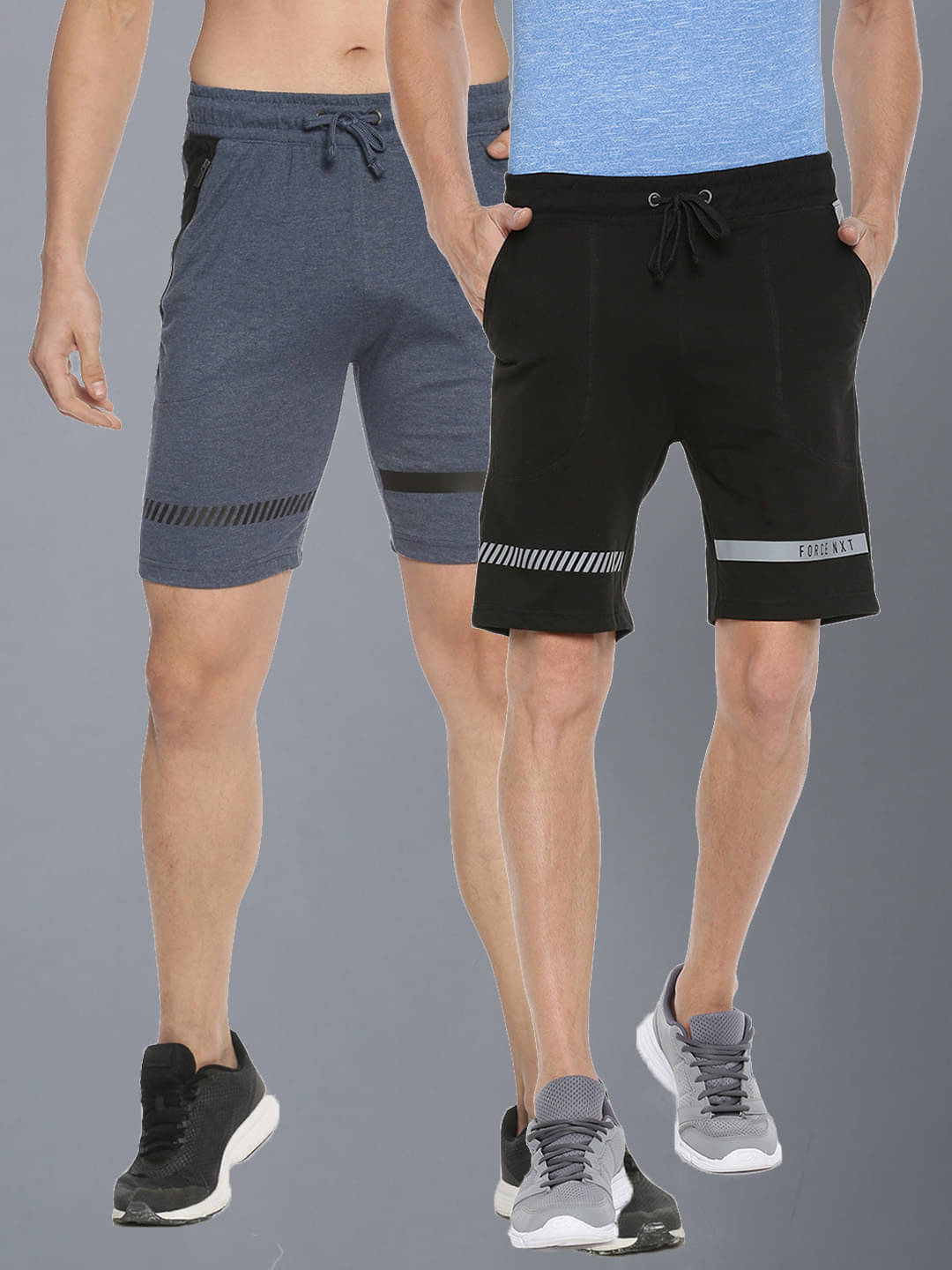 Force NXT Multi Cotton Blend Men's Shorts ( Pack of 2 ) Force NXT Multi Cotton Blend Men's Shorts ( Pack of 2 )