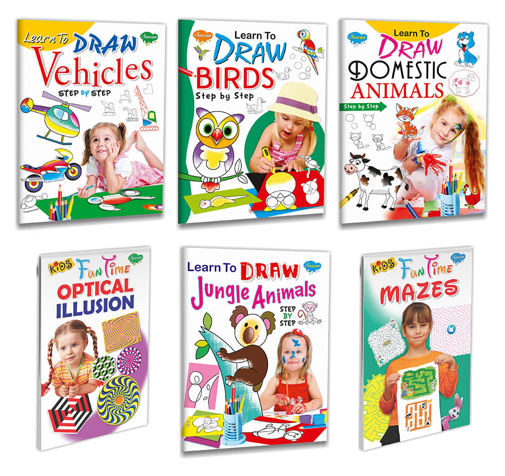 Fun To Learn Pack | Pack of 6 Books | Super jumbo combo for collecters and Library Drawing and 2 Demy Size Activity books Fun To Learn Pack | Pack of 6 Books | Super jumbo combo for collecters and Library Drawing and 2 Demy Size Activity books