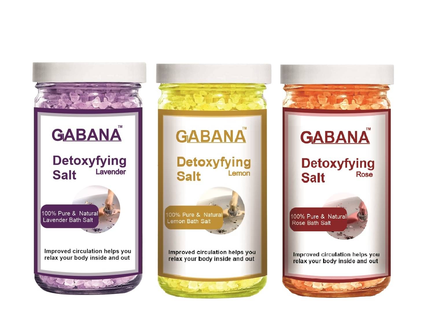 GABANA Crystal Natural Bath Salt 200 g Pack of 3 GABANA Crystal Natural Bath Salt 200 g Pack of 3