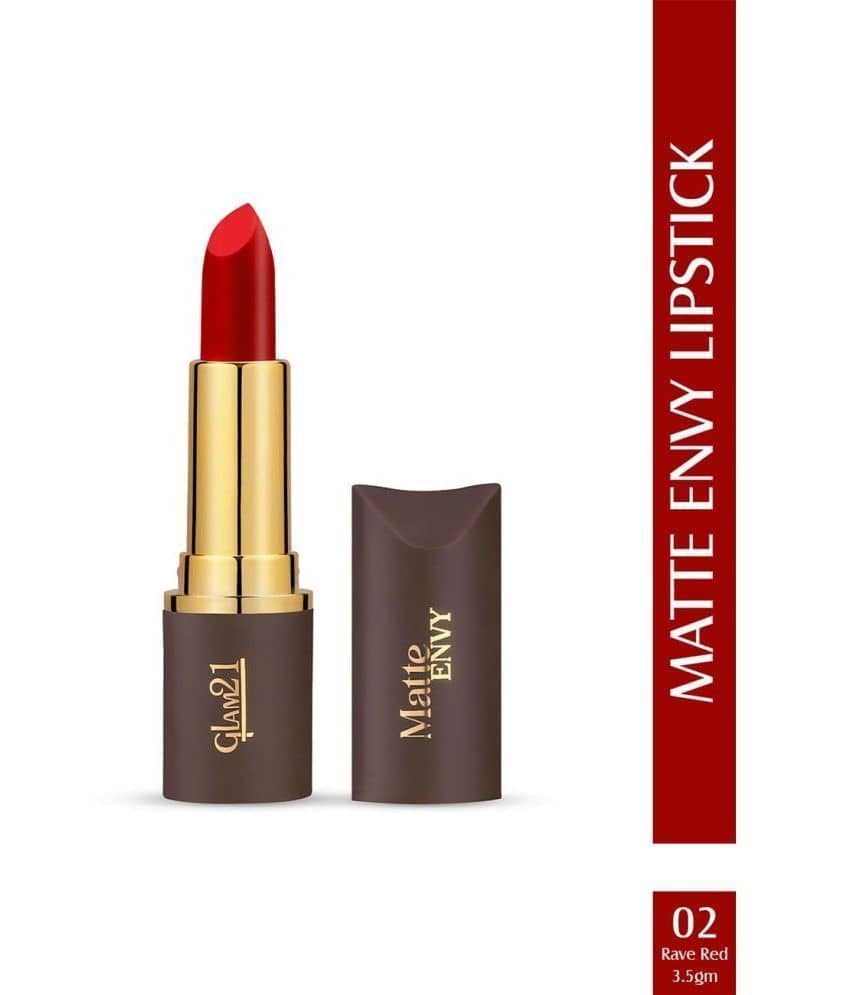 Glam21 Matte Envy Lipstick With Longlasting 24 Intense Colours & Creamy Texture 3.5gm Red Merlot-03