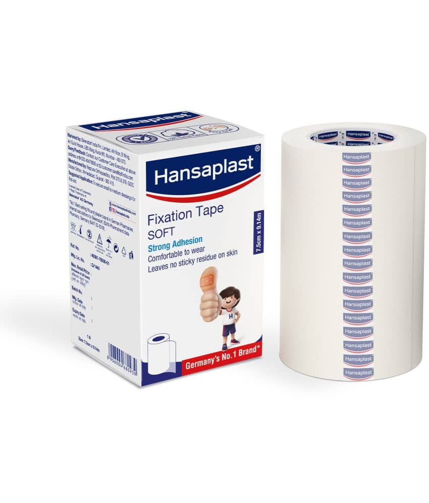 Hansaplast Fixation Tape, Adhesive tape for medical | 100% Cotton fabric, 7.5 cm x 9.14 cm
