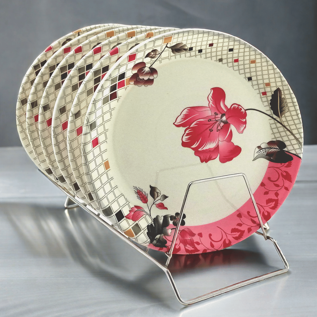 Inpro 6 Pcs Melamine Multi Color Full Plate