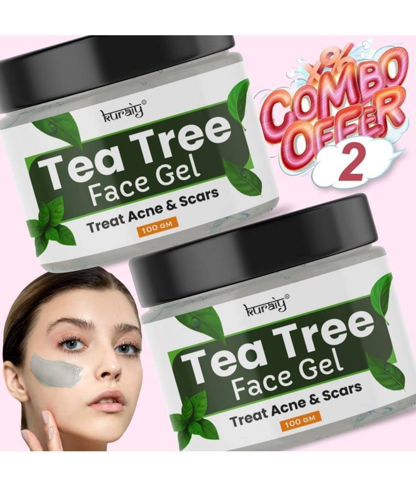 KURAIY Tea Tree Acne& Scar Removal Face Gel Suitable for All Skin Types 100g Pack of 2 KURAIY Tea Tree Acne& Scar Removal Face Gel Suitable for All Skin Types 100g Pack of 2
