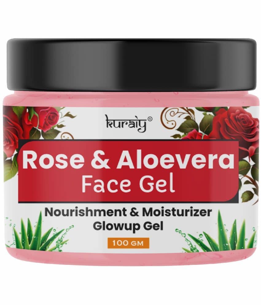 KURAIY Rose & Aloe Vera Nourishment And Moisturizer Glow Up Face Gel for All Skin Types 100g