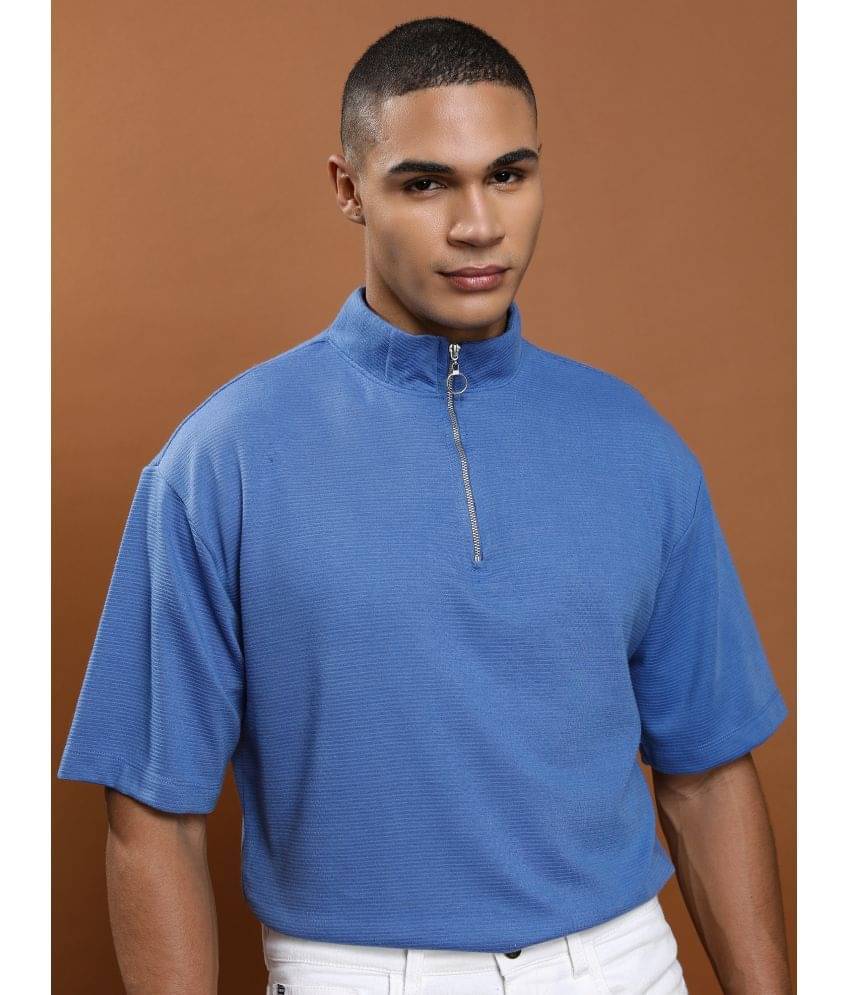 Ketch Polyester Oversized Fit Solid Half Sleeves Men's T-Shirt - Blue ( Pack of 1 ) Ketch Polyester Oversized Fit Solid Half Sleeves Men's T-Shirt - Blue ( Pack of 1 )