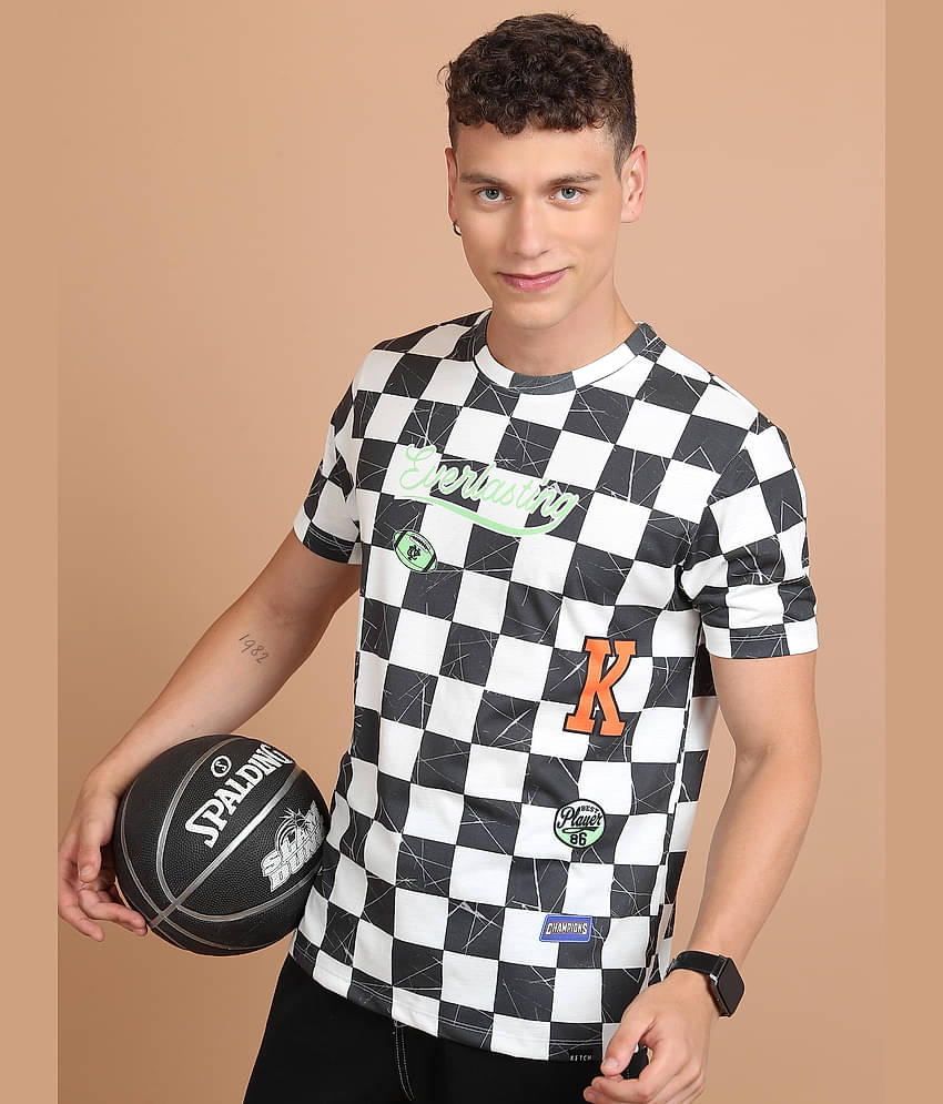 Ketch Pack of 1 Polyester Slim Fit Men's T-Shirt ( White )