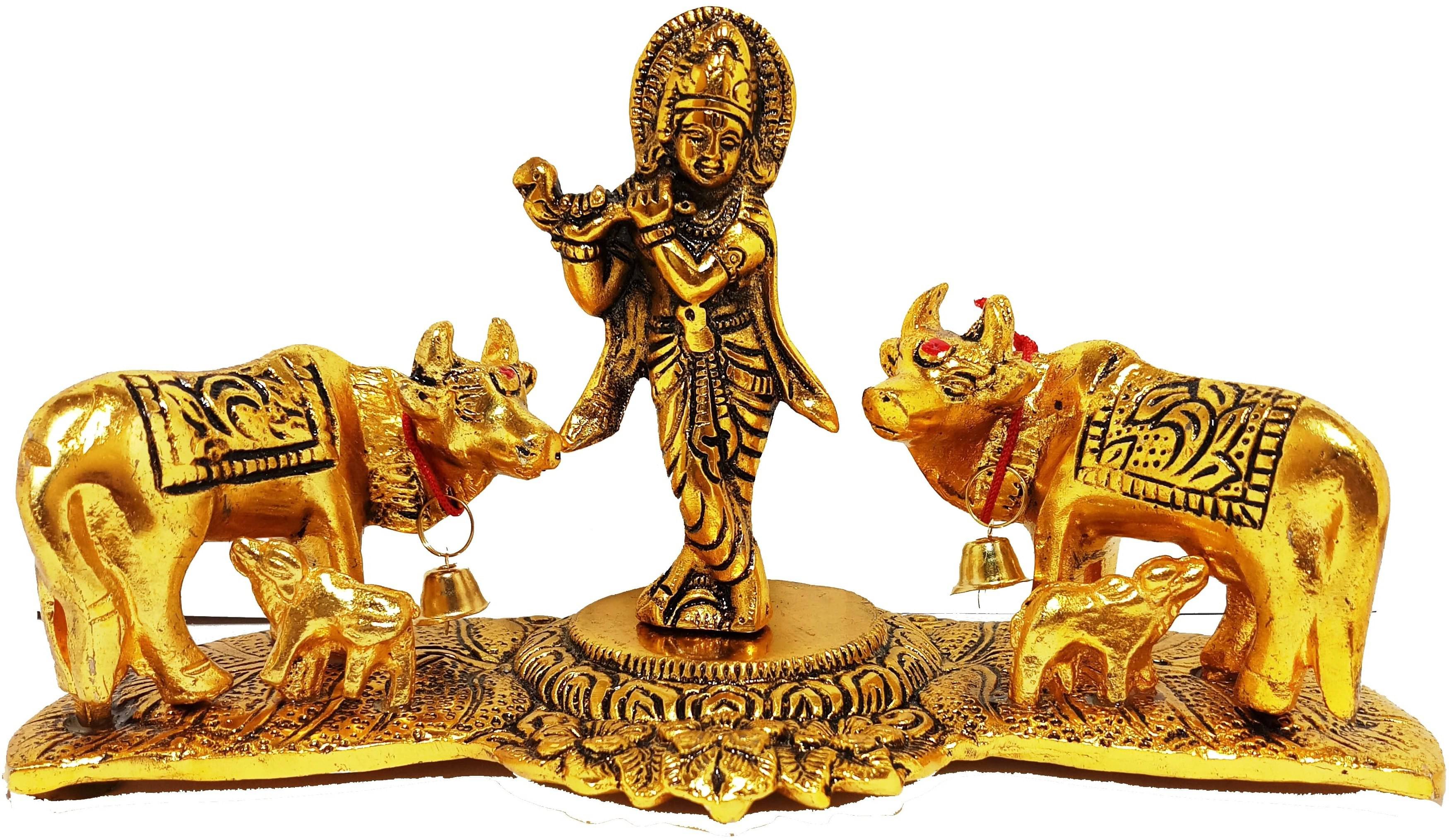     			KridayKraft Polyresin Lord Krishna Idol ( 9 cm )