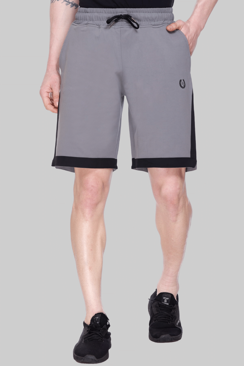 LEEBONEE Light Grey Polyester Blend Men's Shorts ( Pack of 1 ) LEEBONEE Light Grey Polyester Blend Men's Shorts ( Pack of 1 )