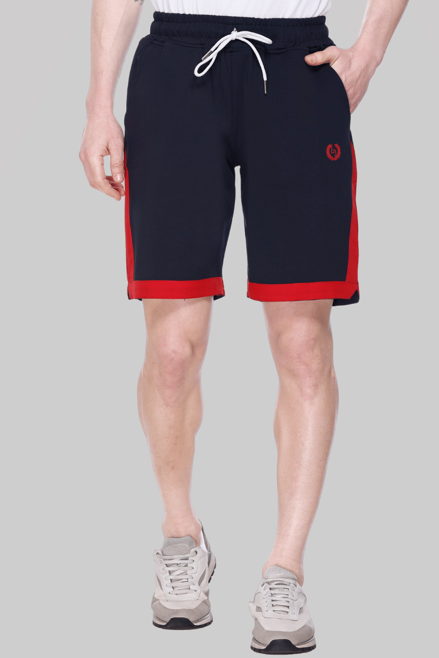 LEEBONEE Navy Polyester Blend Men's Shorts ( Pack of 1 )     			LEEBONEE Navy Polyester Blend Men's Shorts ( Pack of 1 )