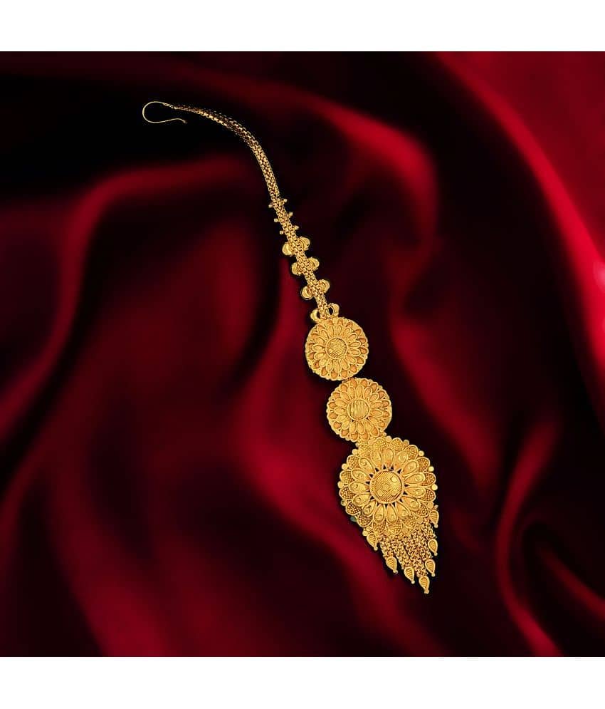 LUV FASHION Gold Maang Tikka ( Pack of 1 ) - Jewellery Sets | Buy online on ZillyBuy