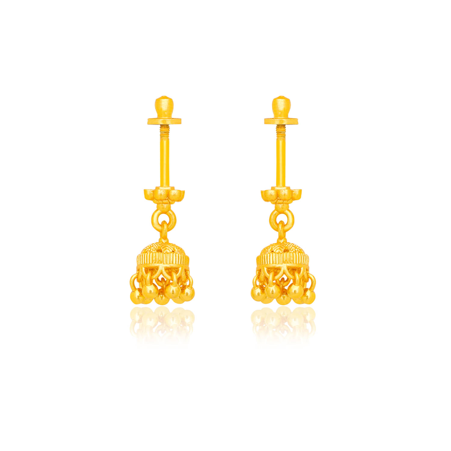     			LUV FASHION Golden Hoops Earrings ( Pack of 1 )