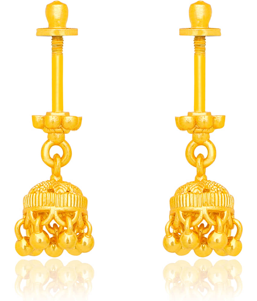 LUV FASHION Golden Hoops Earrings ( Pack of 1 ) - Earrings | Buy online on ZillyBuy