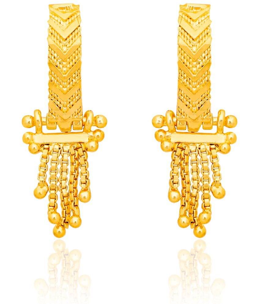     			LUV FASHION Golden Jhumki Earrings ( Pack of 1 )