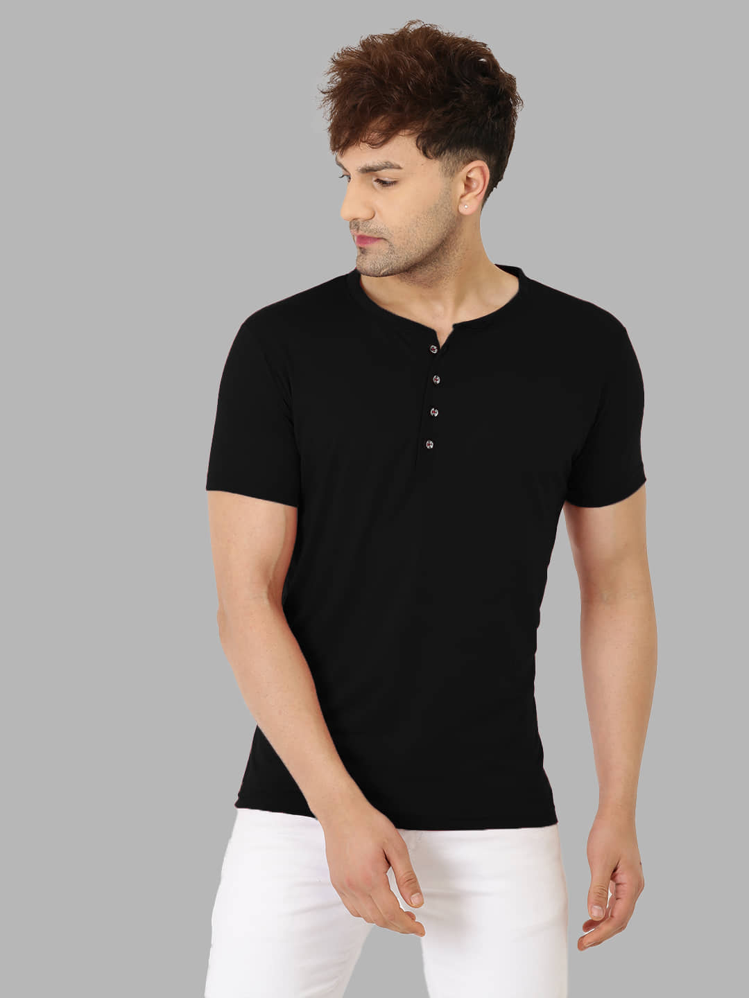 Leotude Pack of 1 Cotton Blend Regular Fit Men's T-Shirt ( Navy )