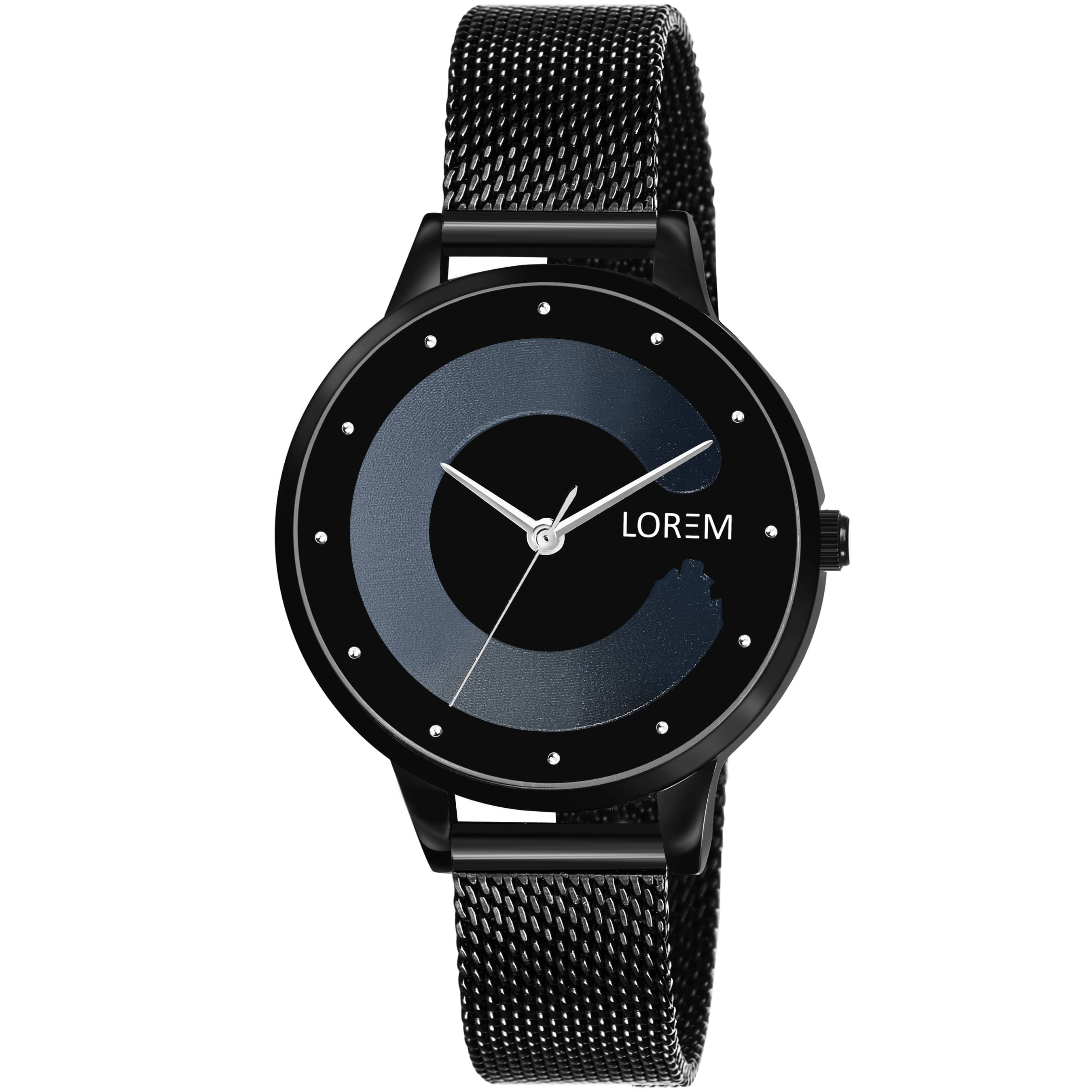     			Lorem Black Stainless Steel Analog Womens Watch