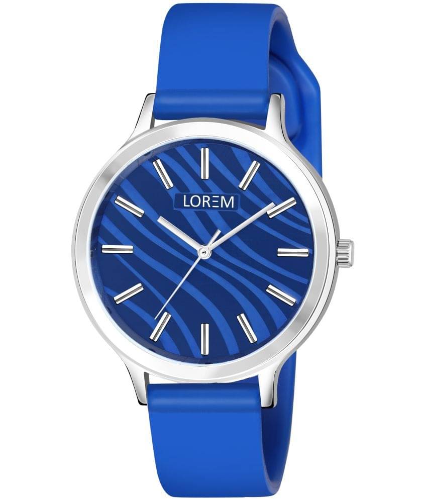     			Lorem Blue Plastic Analog Womens Watch