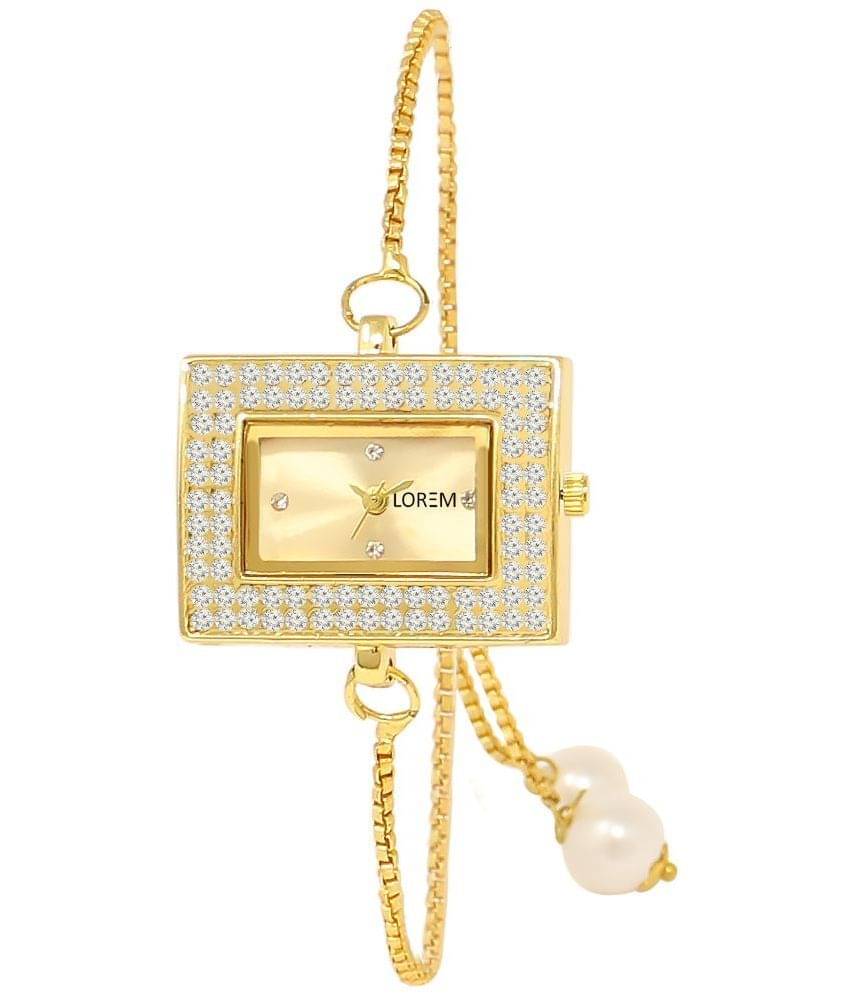     			Lorem Gold Metal Analog Womens Watch