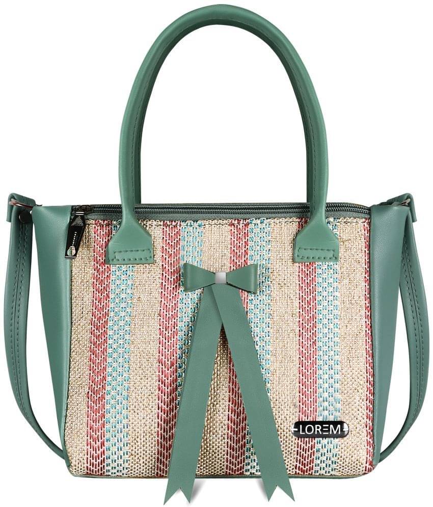     			Lorem Green Faux Leather Sling Bag
