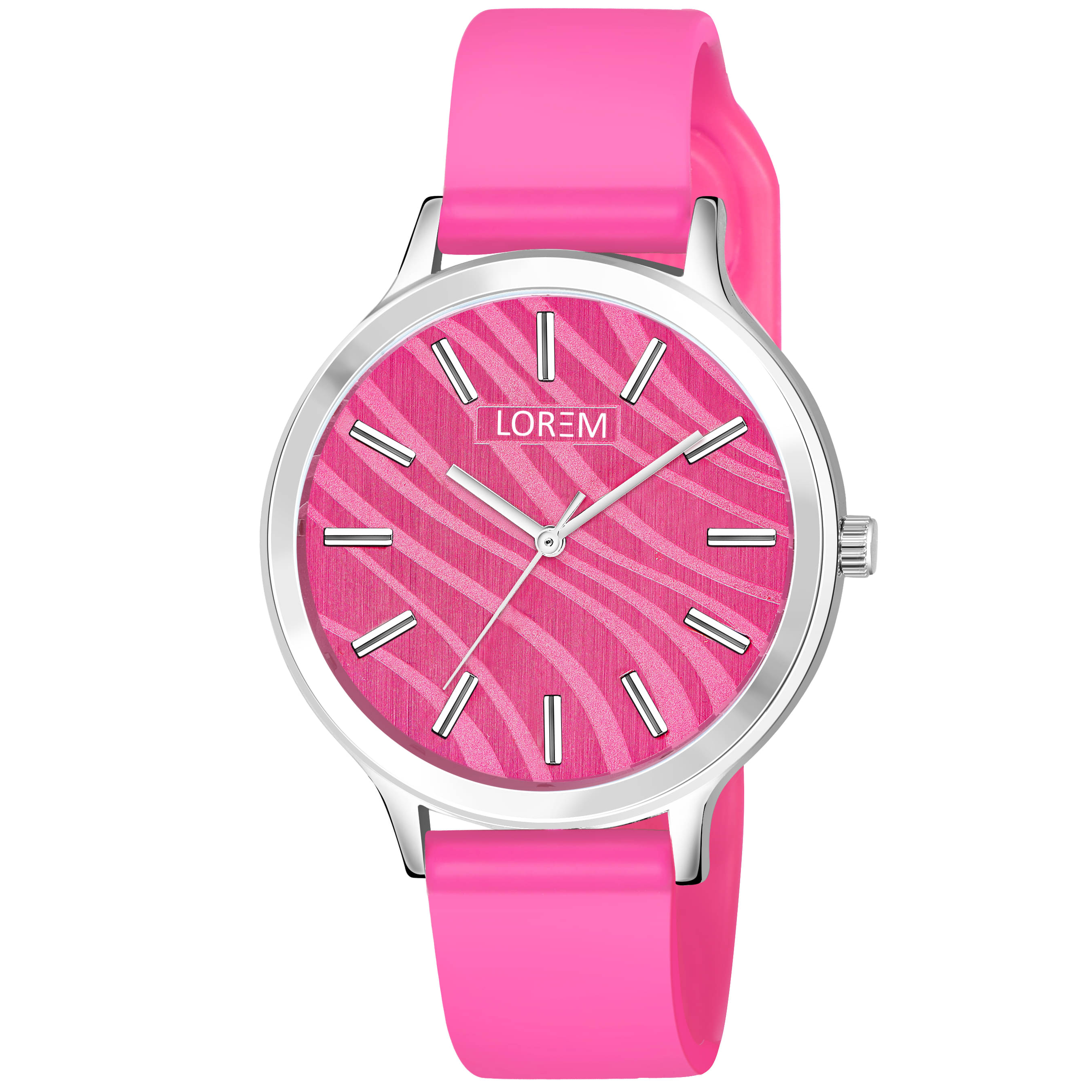     			Lorem Pink Plastic Analog Womens Watch