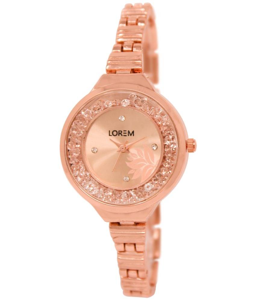     			Lorem Rose Gold Metal Analog Womens Watch
